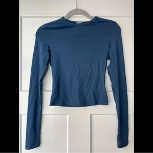 Women's Blue Long Sleeve Top